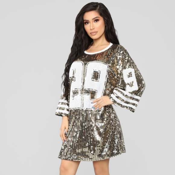 Fashion Nova Dresses & Skirts - *ONE LEFT* Gold Sequin Jersey Dress ✨